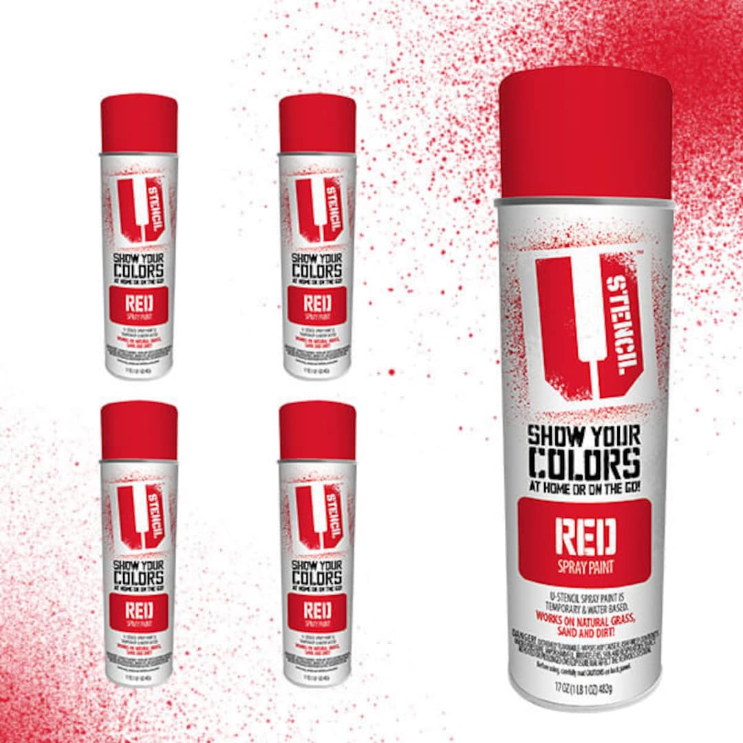 Grass Safe Spray Paint RED 4 PACK Etsy