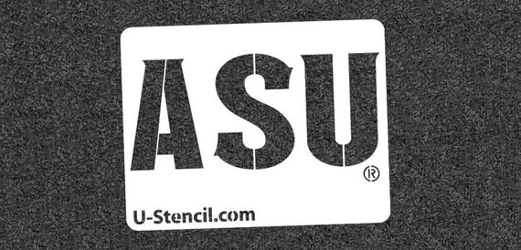 Arizona State Asu Mini Stencil Etsy