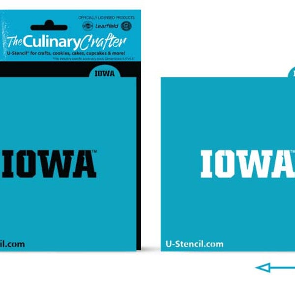 Officially Licensed Iowa Hawkeyes Wordmark – Culinary Crafter Stencil