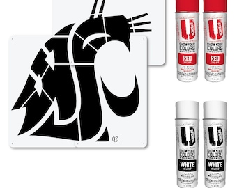 Washington State Cougar Stencil - Lawn Stencil Kit