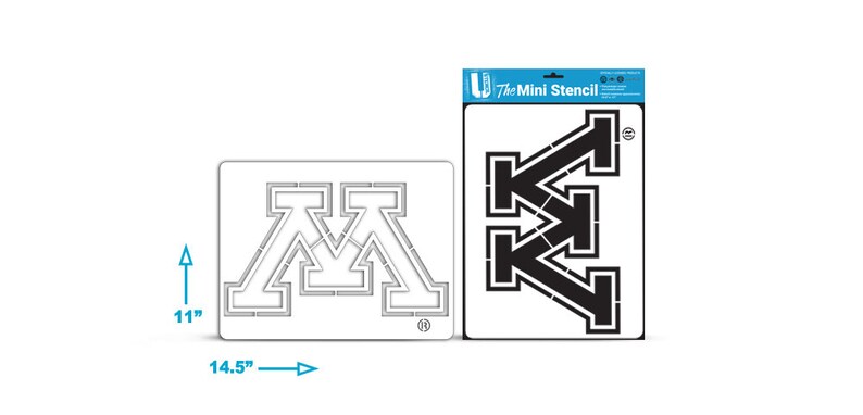 University of Minnesota M Mini Stencil | Etsy