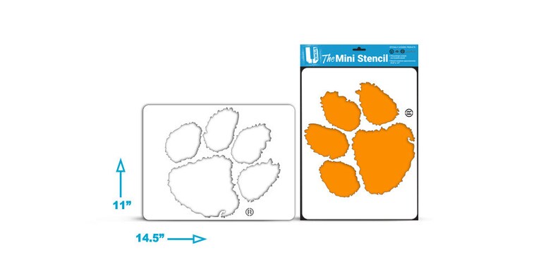 CLEMSON PAW Mini Stencil - Etsy