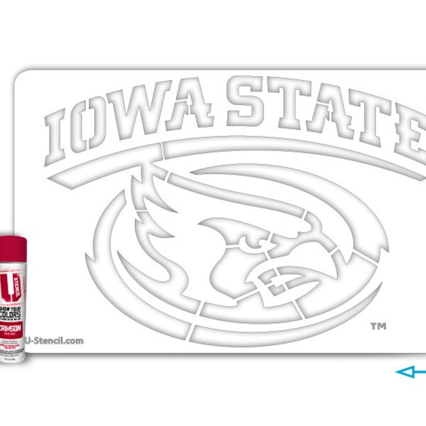 Iowa State Stencil - Etsy
