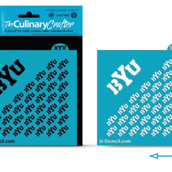 Officially Licensed Brigham Young University BYU REPEAT PATTERN Culinary Crafter Stencil