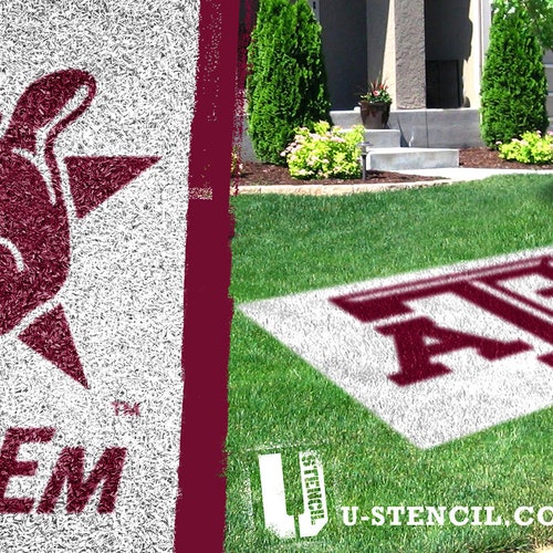 Texas A&M Lawn Stencil Including Paint - Etsy