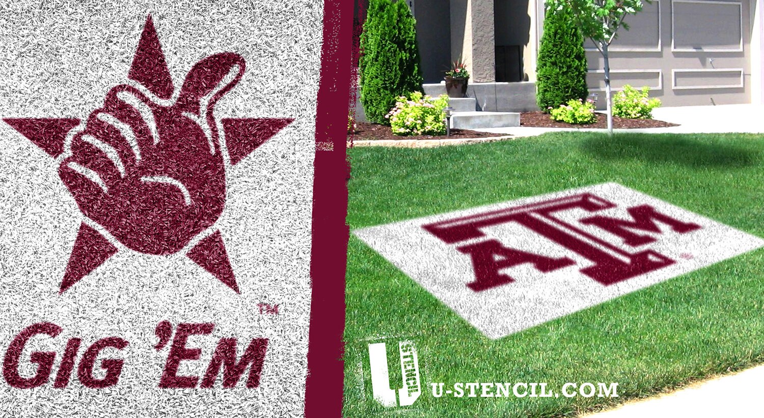 Texas A&M Lawn Stencil Including Paint | Etsy
