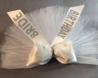 Bride Booty Veil, Arm Bands, Bikini Veil and or Fun crystal tiara. Purchase separately or as a set