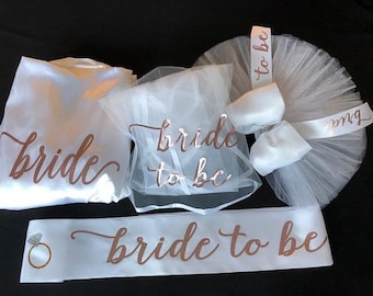 Bridal Shower Gift - Buy Separately or as a set ROSE GOLD (or any color) lettering