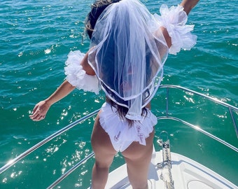 Booty Veil - add Arm Bands, Hair Veils at additional cost