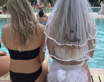 Bridal Booty Veil - Add Arm Bands, Hair Veil Sash etc.. Buy Separately or as a set