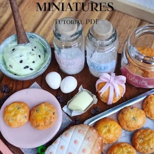 Tutorial en PDF para galletas en miniatura, Mini comida DIY, Guía de descarga instantánea, Galletas hiperrealistas de arcilla polimérica, Comida para casa de muñecas, Comida en miniatura