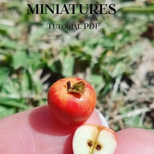 Anleitung für Miniaturäpfel (PDF), DIY-Mini-Lebensmittel, Sofort-Download-Anleitung, hyperrealistisches Obst aus Polymerclay, Puppenhaus-Lebensmittel, Miniatur-Lebensmittel