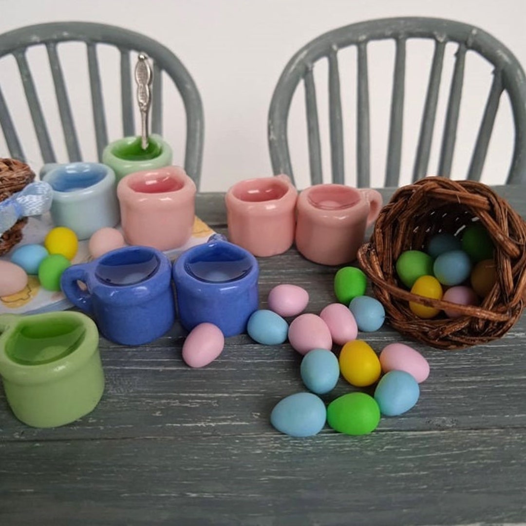 Miniature Easter Eggs Miniature Eggs Dollhouse Eggs Etsy