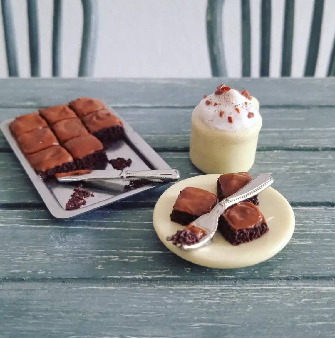 Miniature Brownie Set Miniature Brownies Mini Food Etsy