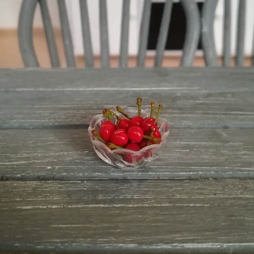 10x Miniature Cherries Miniature Food Dollhouse Food Etsy