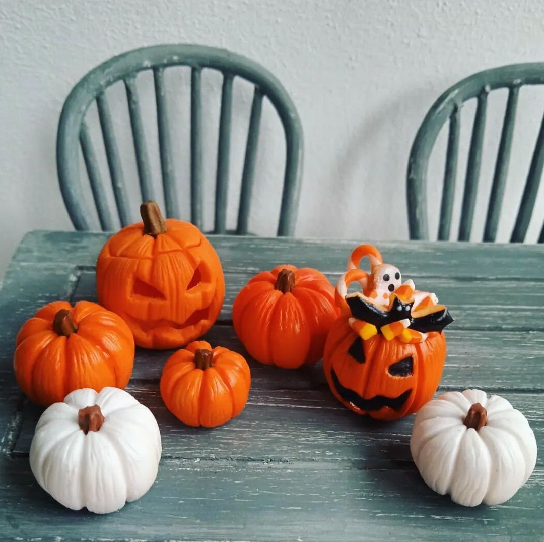 Halloween Kürbis Baumspitze 4 Zoll - Gruselige Weihnachtsbaum Dekoration, image size:1080x1075