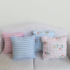 Miniature pillows, Dollhouse decorations, Dollhouse miniatures, Dollhouse accessories, Modern dollhouse, Doll accessories