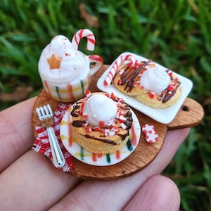 Dollhouse miniatures, Miniatures, Dollhosue food, Food for dollhouse, Miniature food, Mini food, Miniature pancakes, Miniature cakes, Dolls