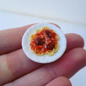 Miniature meatball, Dollhouse meatball, Dollhouse food, Food for dollhouse, Miniature food, Doll food, Clay food, Mini food, Miniatures