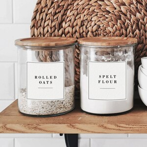 2.5 inch | US Letter | Serif Font Label | Minimalist Pantry Labels | | Modern Pantry Label | Editable Pantry Label | Printable