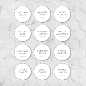 2 inch | US Letter | Editable Round Pantry Labels | Pantry Label | Modern Pantry Label | Pantry Label Set | Printable Labels