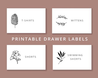 Items Similar To Printable Nursery Drawer Labels Unicorns And