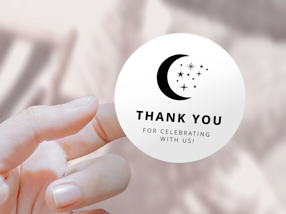Celestial Sticker Template 2 Inch Round Sticker Editable - Etsy