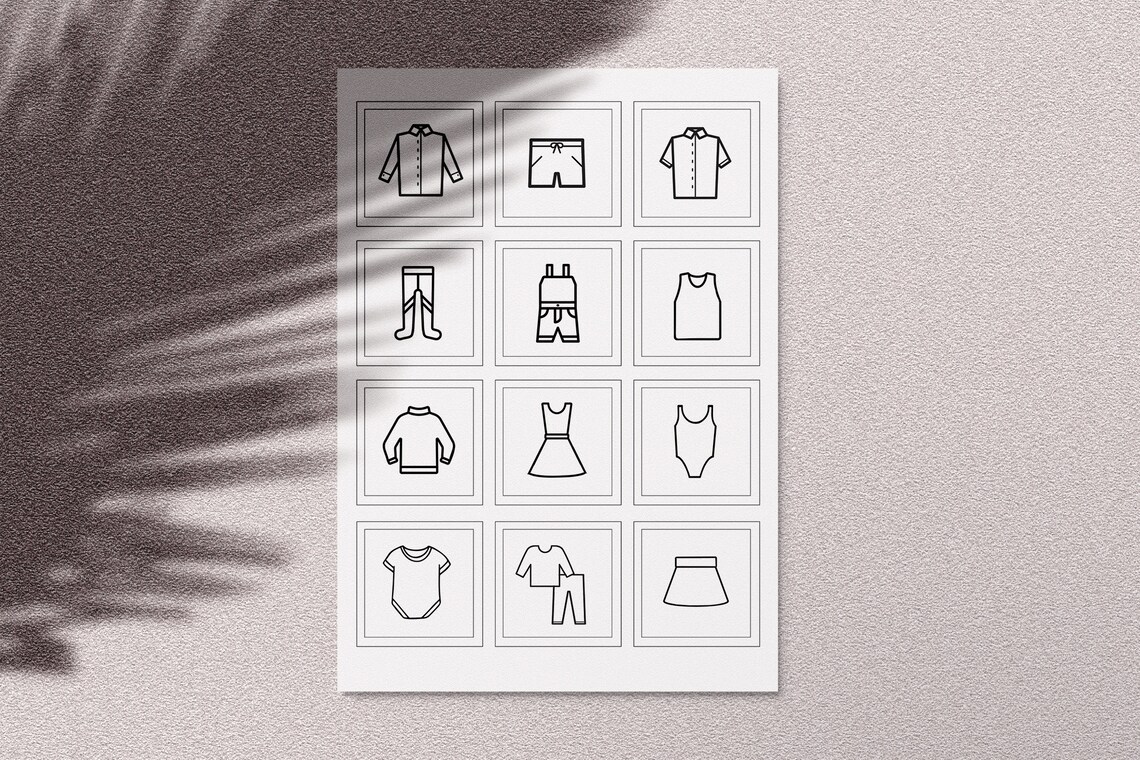 Clothes Labels Printable Drawer Labels Nursery Drawer Label - Etsy