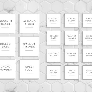 1 + 2 inch | US Letter | Label Combo Pack | Editable Pantry Label | Set of Pantry Labels | Pantry Label Printable Template