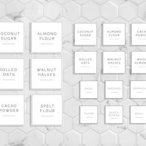 1, 2, 3 inch | US Letter | Label Combo Pack | Editable Pantry Label | Set of Pantry Labels | Pantry Label Printable Template