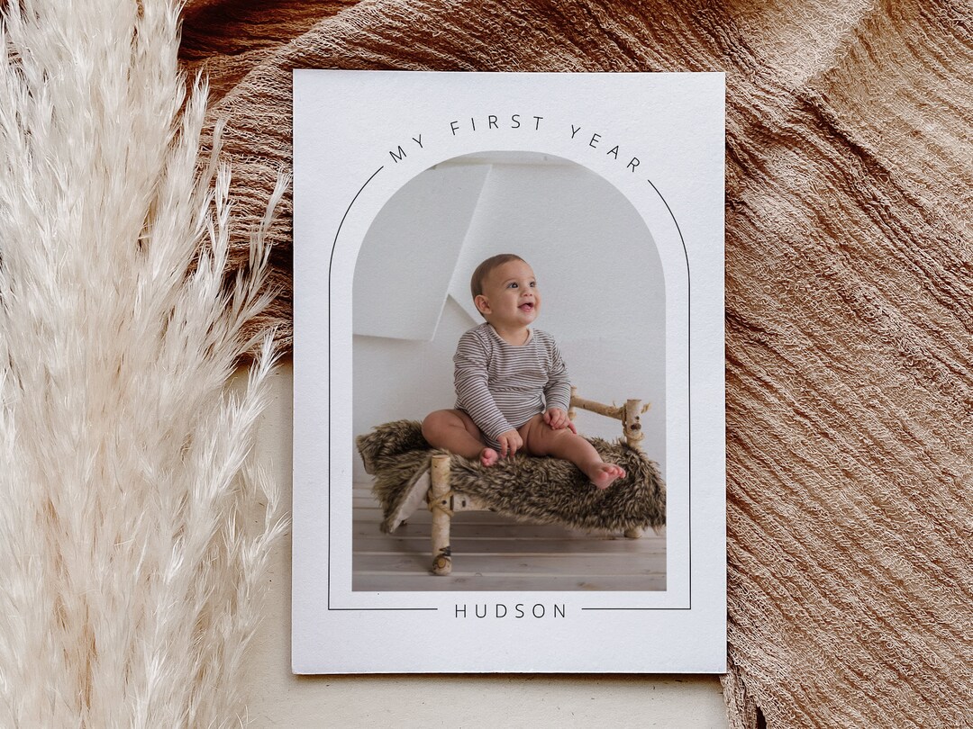 Monthly Photo Banner Template, 1st Birthday Photos, First Year Photos ...