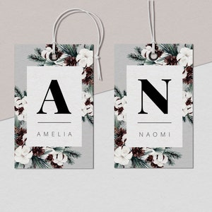Editable Gift Tags | Winter Gift Tag | Christmas Gift Tag Set | Name Gift Tag | Holiday Gift Tag | Custom Gift Tags | Printable Gift Tags