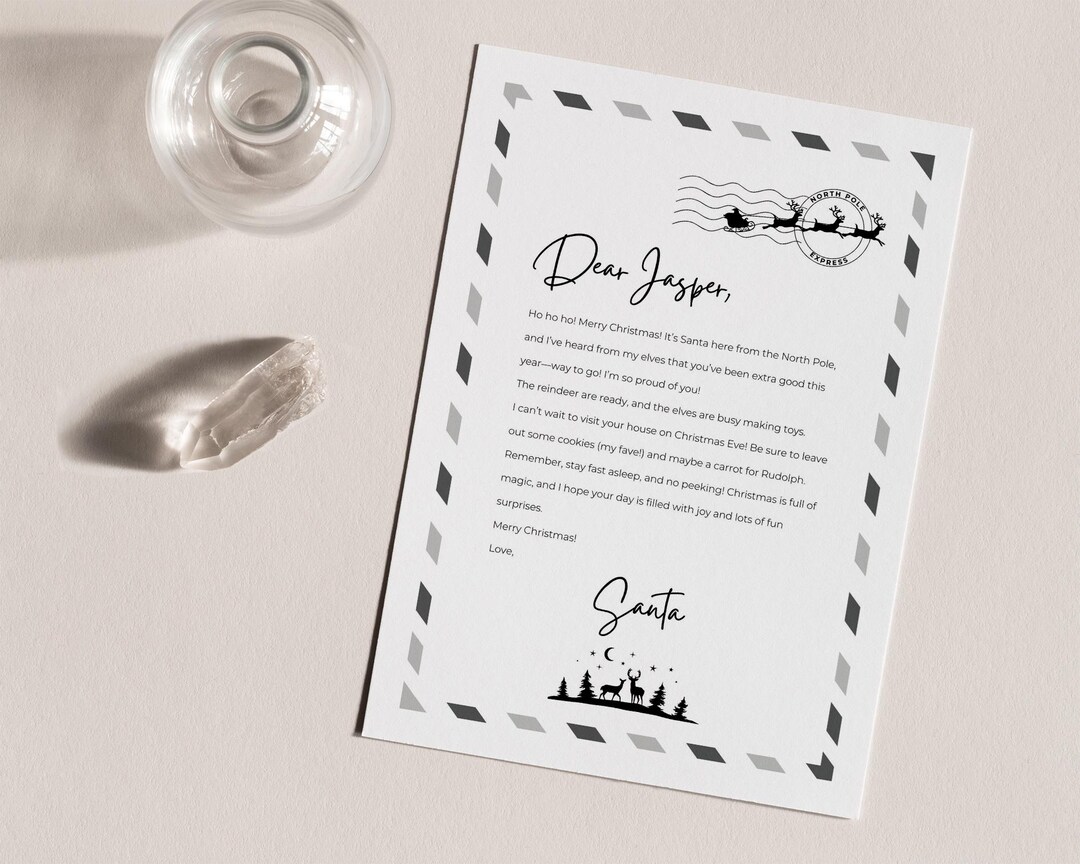 Canva Template, Letter to Santa Editable Template, North Pole Letter ...