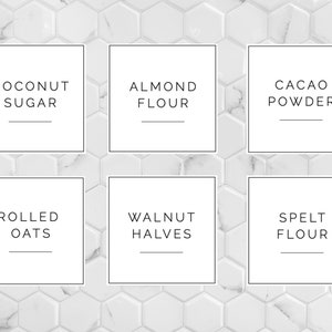 3 inch | US Letter + A4 | Editable Pantry Label | Modern Pantry | Kitchen Label | Pantry Label | Printable Square Pantry Label