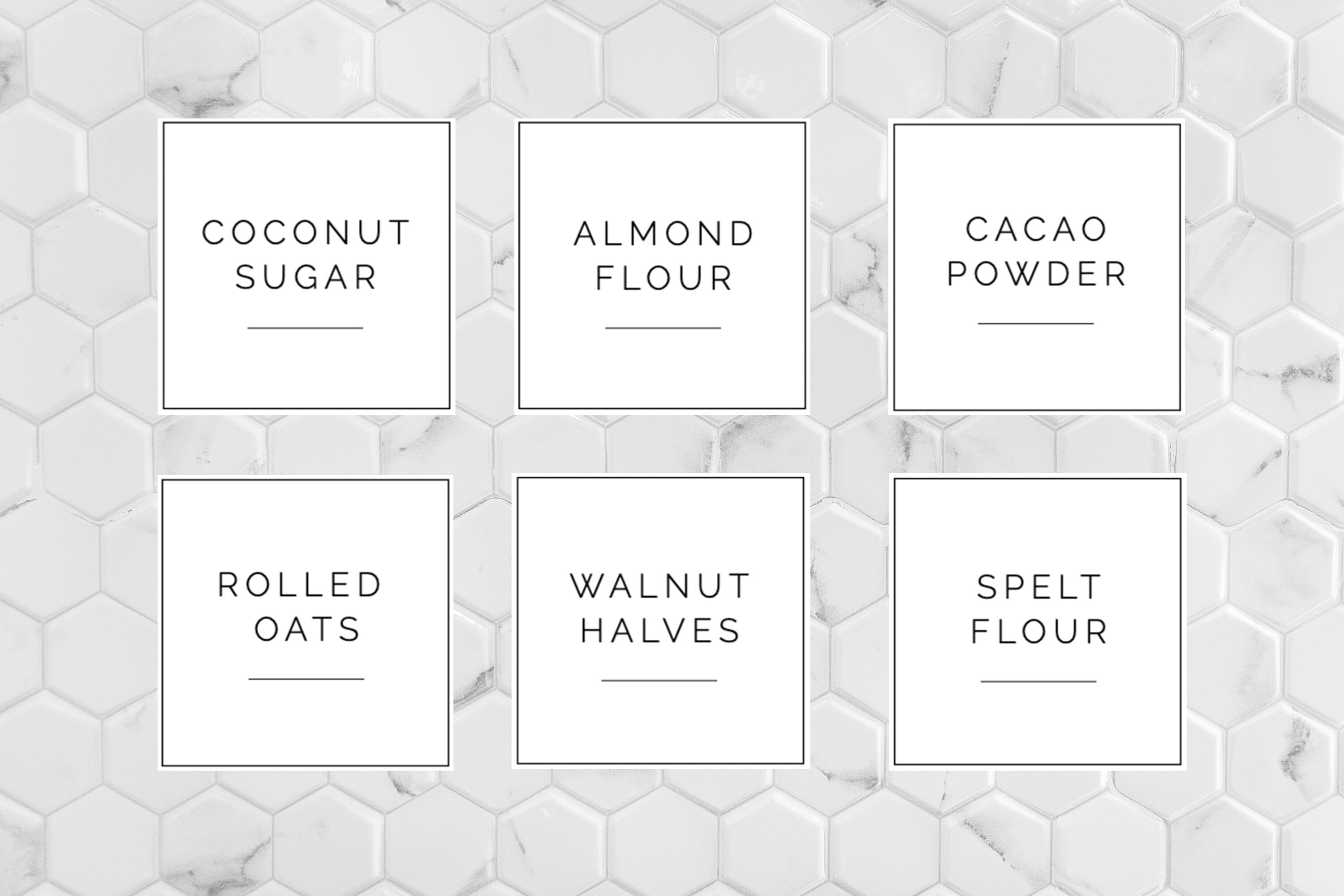 1 2 inch US Letter Label Combo Pack Editable Pantry | Etsy