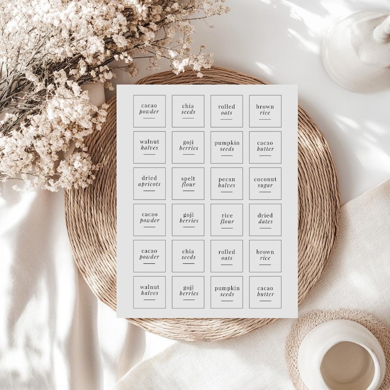 1.5 Inch Label, Editable Pantry Labels Template, Kitchen Jar ...