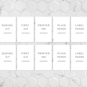2 x 3 inch | Editable Household Labels Template | Modern Labels | Organization Labels | Minimalist Label Set | Printable Label Set