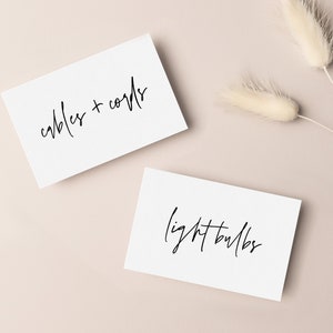 3.5 x 2.5 Inch | US Letter | Editable Storage Labels | Modern Label Set | Minimalist Label | Script Font Label | Printable Label