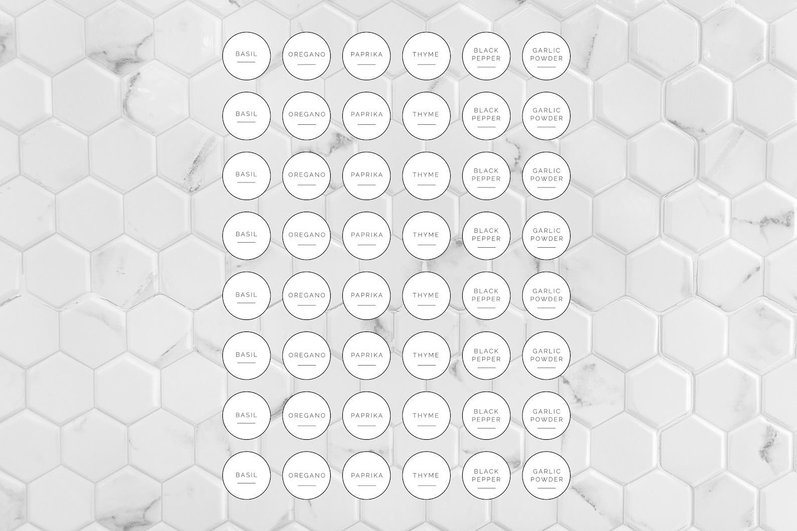 1 Inch US Letter Editable Pantry Labels Round Label - Etsy