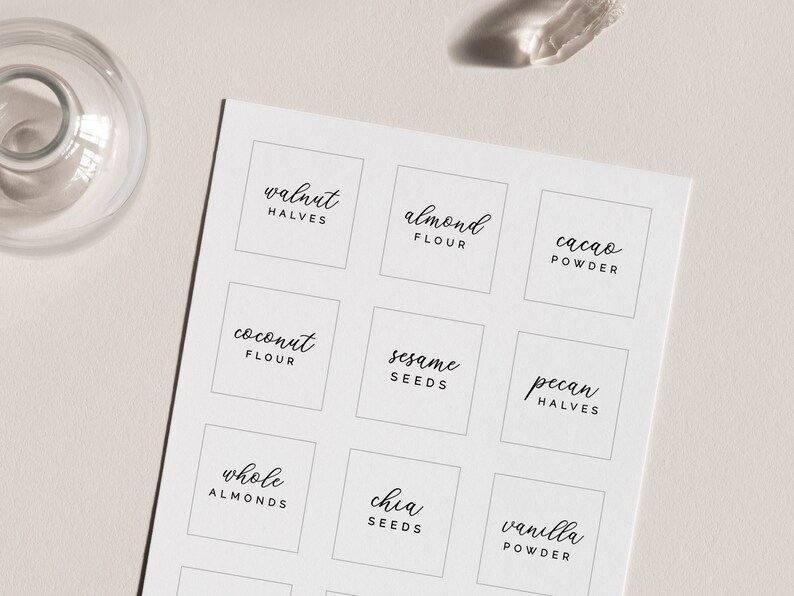 2 Inch Avery 22806 Editable Pantry Labels Minimalist Etsy