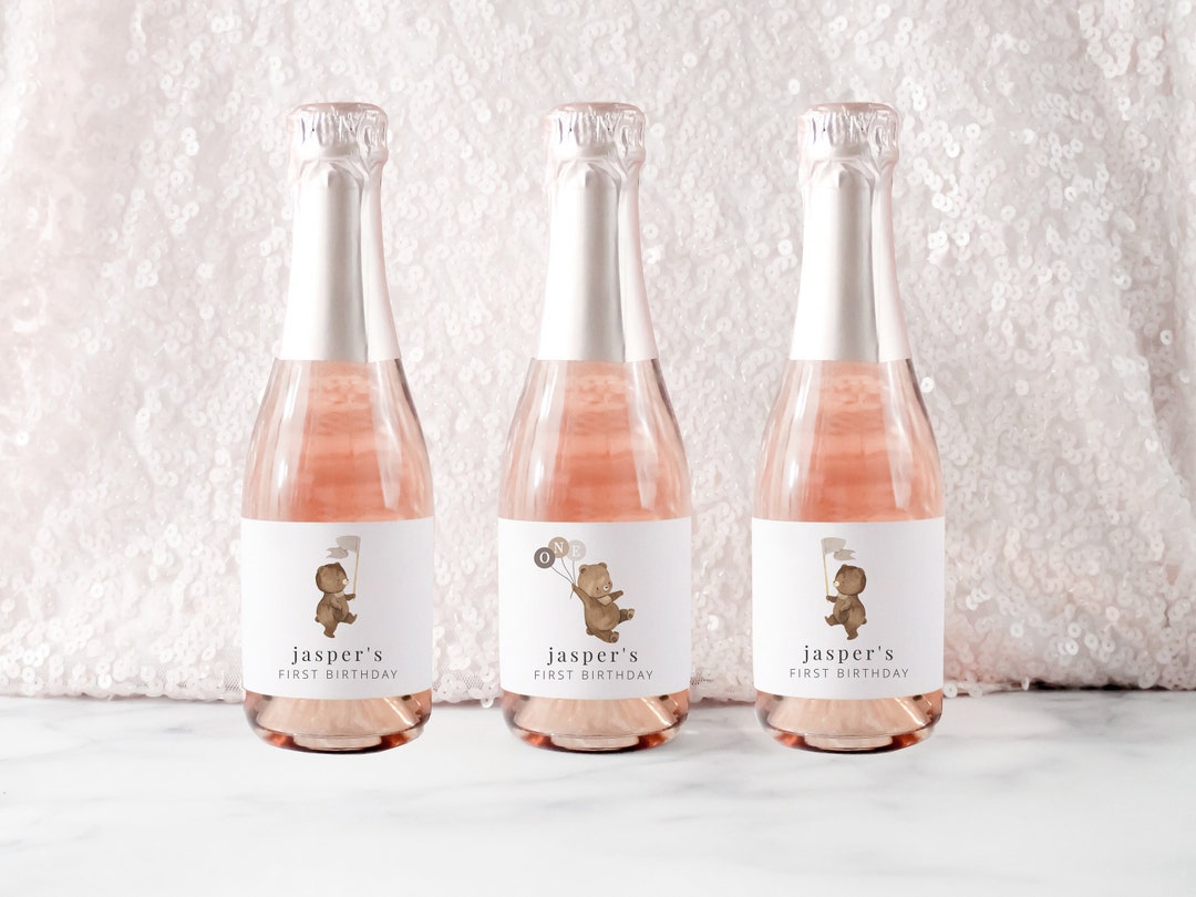 Bear Birthday Party, Champagne Bottle Label Template, Teddy Bears ...
