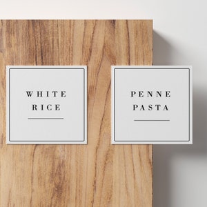 2.5 inch | US Letter | Editable Pantry Labels Printable, Minimalist Pantry Label