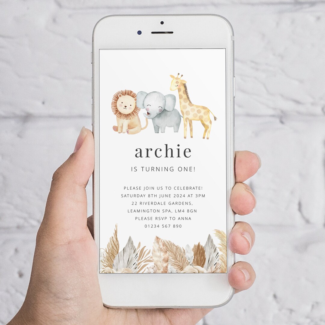 Safari Animals Evite Evite Template Jungle Evite Safari Invitation