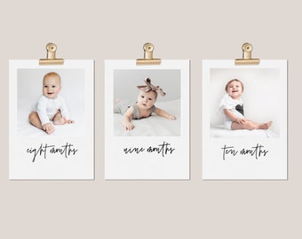 Editable Baby's First Year Photos | First Birthday Photo Banner | Modern 1st Birthday | Printable Photo Banner | 1st Birthday Photo Banner
