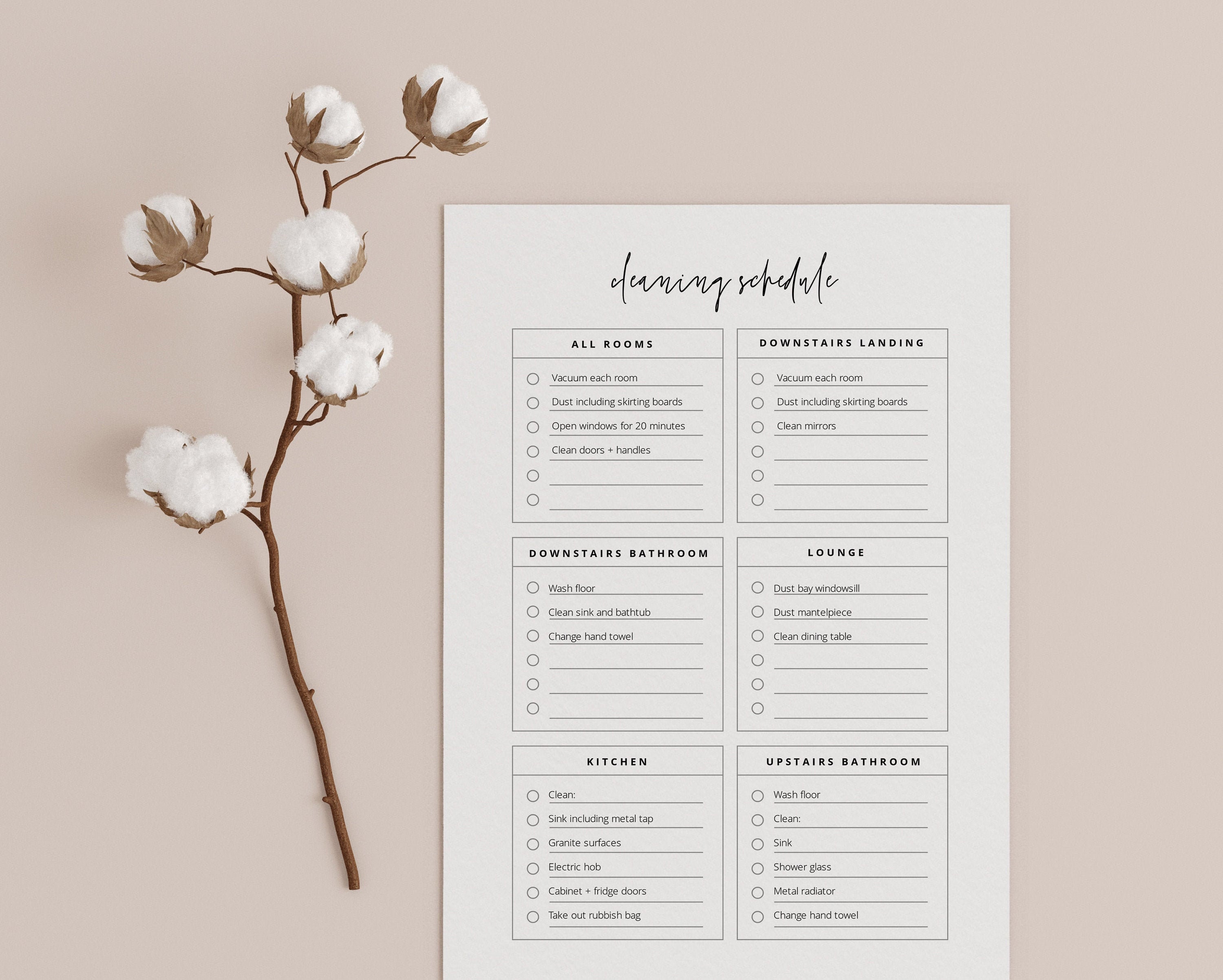 Editable Cleaning Checklist | by Room Cleaning Schedule | Cleaning ...