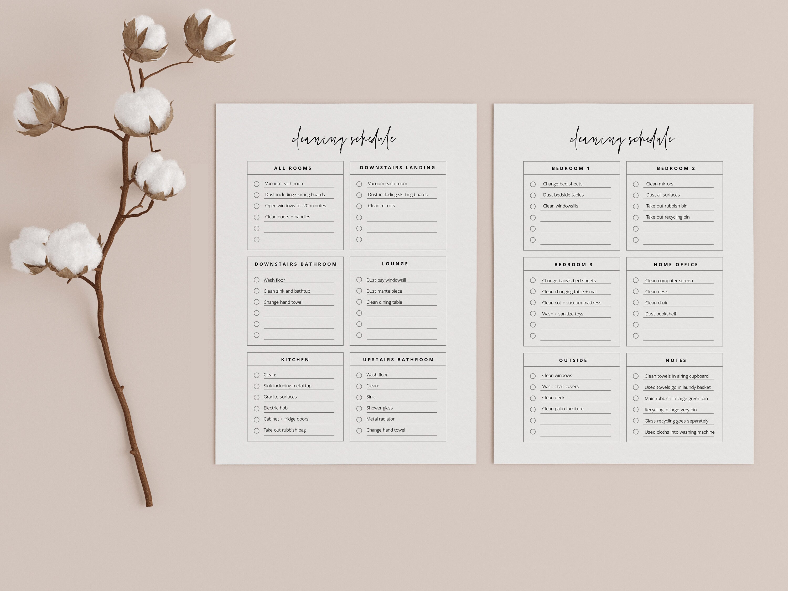 Editable Cleaning Checklist | by Room Cleaning Schedule | Cleaning ...
