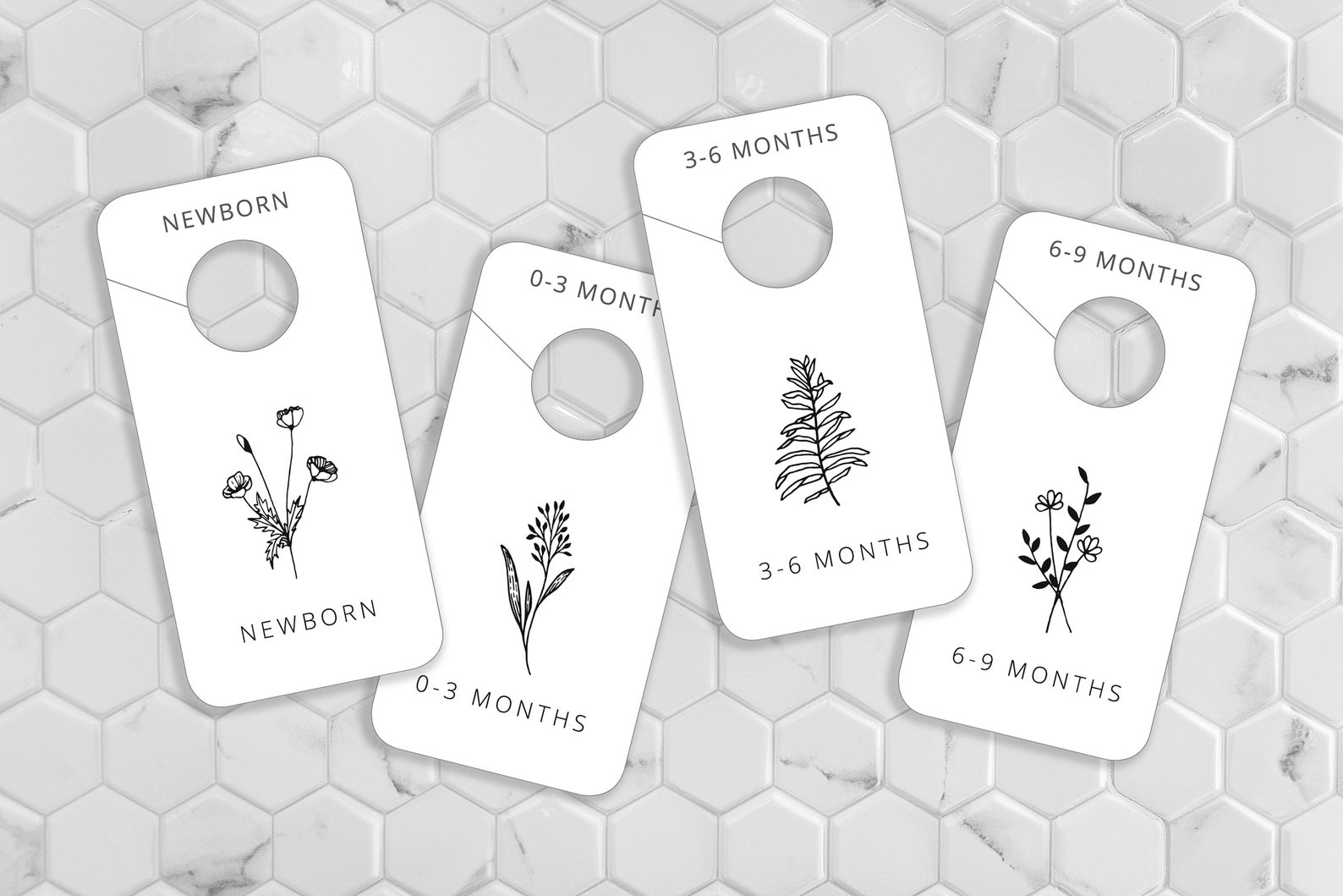 Minimal Floral Clothes Dividers, Printable Closet Dividers, Girls ...