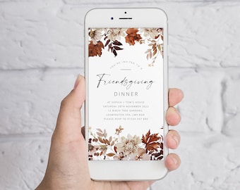 Friendsgiving Evite Digital Download, Friendsgiving Invite, Thanksgiving Dinner, Thanksgiving Party, Friendsgiving Dinner, Digital Invite