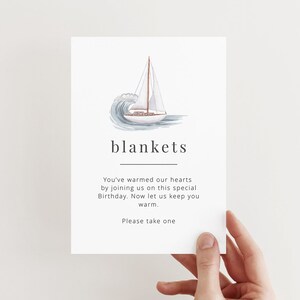 Custom Sign Template, Editable 4x6 sign, Sailboat Sign, Nautical Custom Sign, First Birthday Sun, Printable Custom Sign