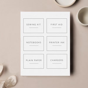 3.5 x 2.5 inch | US Letter + A4 | Simple Label Template | Storage Labels | Household Labels | Minimal Printable Label | Home Organization